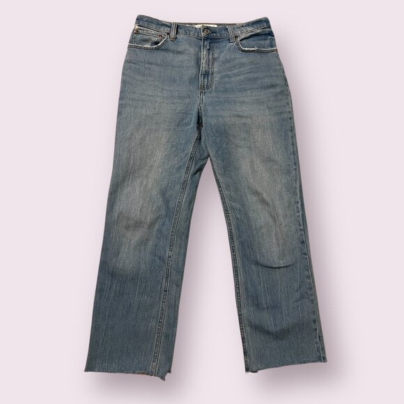 Abercrombie & Fitch Denim - Abercrombie & Fitch Women's Blue Jeans Zip Ankle Straight High Rise Size 29/8R